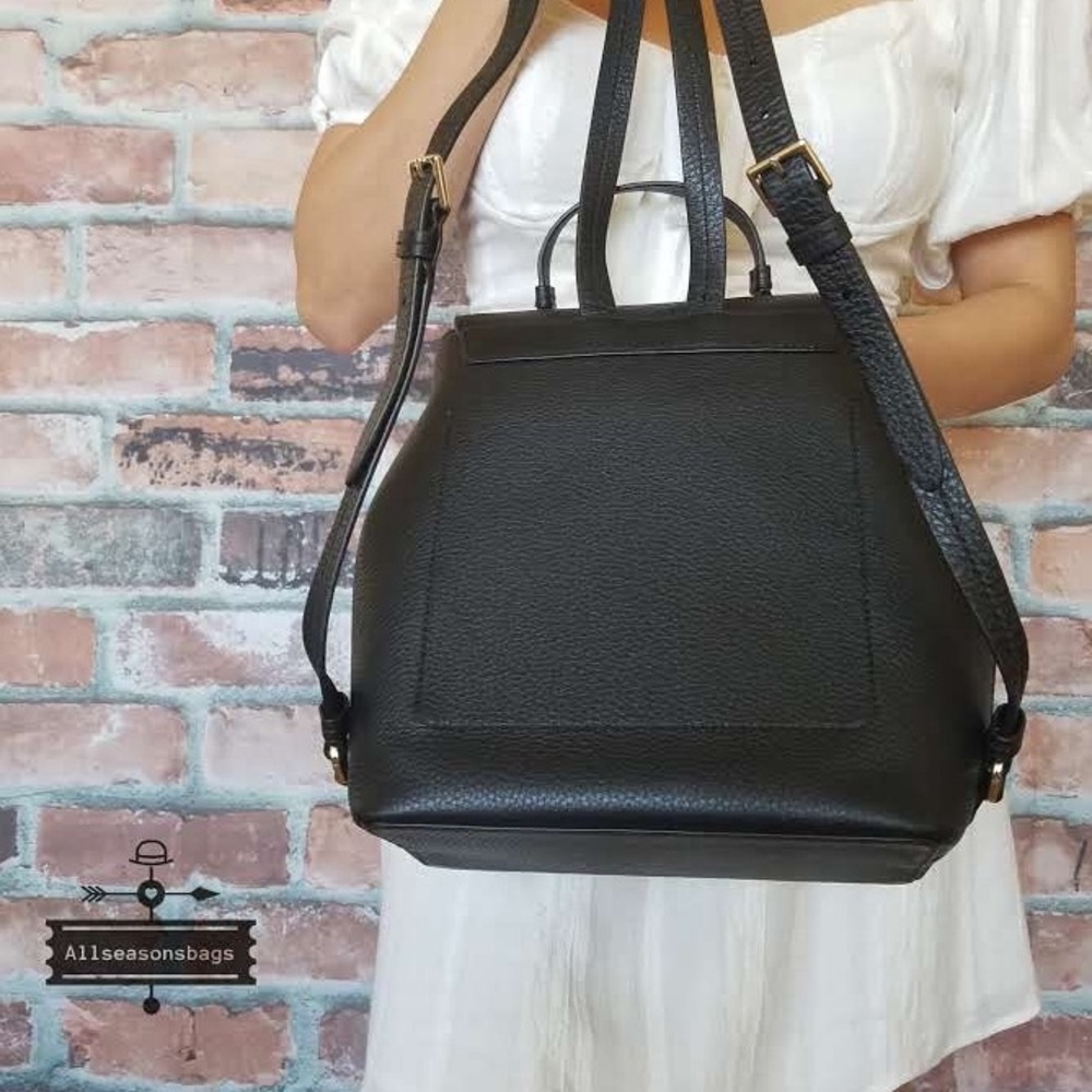 Kate spade medium Hayes flap backpack black bag - Picture 6 of 8